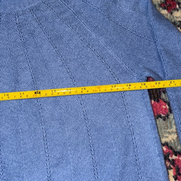 Talbots Lightweight Blue Knit Sweater - Petite Small - Picture 2 of 7